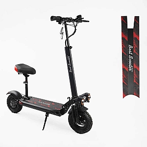 Електричний самокат BS-80632 Best Scooter з сидінням (1) двигун 1200W, акумулятор літієвий 48V18Ah, колеса надувні 11’’, в коробці