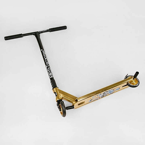 Самокат трюковий KR-93091 Best Scooter (4) Kraken HIC-система, ПЕГИ, алюмінієвий диск та дека, АНОДОВАНИЙ, колеса PU 110 мм, ширина керма 58 см