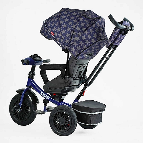 Дитячий триколісний велосипед BestTrike Perfetto 8066/208-23 з поворотним сидінням, гумові надувні колеса, фара, музика, USB, Bluetooth