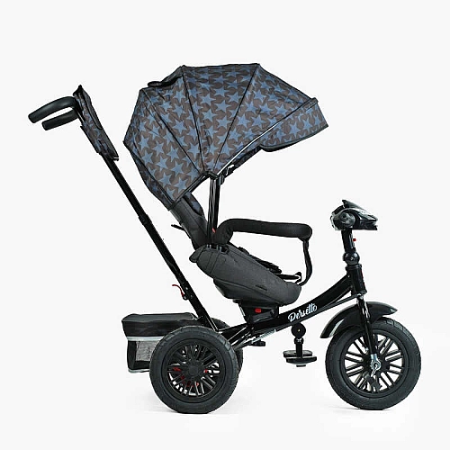 Дитячий триколісний велосипед BestTrike Perfetto 8066/107-10 з поворотним сидінням, гумові надувні колеса, фара, музика, USB, Bluetooth