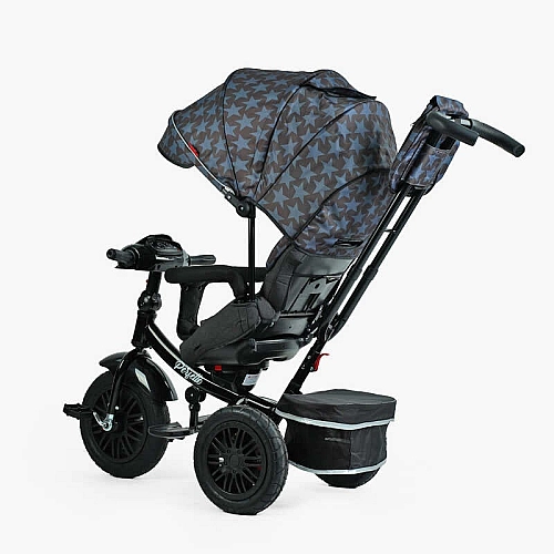 Дитячий триколісний велосипед BestTrike Perfetto 8066/107-10 з поворотним сидінням, гумові надувні колеса, фара, музика, USB, Bluetooth