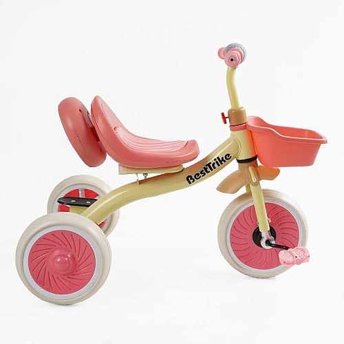 Велосипед 3-х колісний BS-41363 "Best Trike" (1) колеса EVA переднє 10’’, заднє 8’’, сталева рама, УКР.ОЗВУЧУВАННЯ, світло, кошик