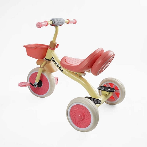 Велосипед 3-х колісний BS-41363 "Best Trike" (1) колеса EVA переднє 10’’, заднє 8’’, сталева рама, УКР.ОЗВУЧУВАННЯ, світло, кошик