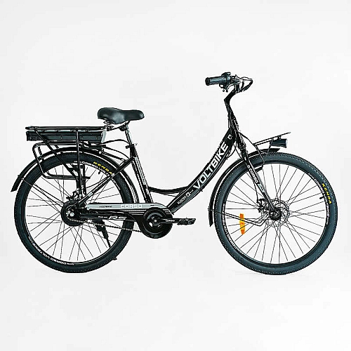 Електровелосипед Corso «Volt Bike» 26" дюймів TB-26033 (1) БЕЗ КОШИКА, рама сталева, одношвидкісний, зібраний на 75, у коробці