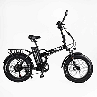 Електровелосипед Corso «Kraft» 20" дюймів KR-42117 (1) рама сталева, двигун 500W, акум. 48V15Ah, Shimano 7 швидкостей, зібраний на 75, у коробці