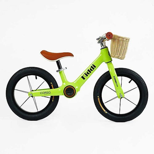 Велобіг "CORSO KIDDI" LT-14127 (1) магнієва рама, колеса надувні резинові 14’’, алюмінієві обода, підставка для ніг, корзинка
