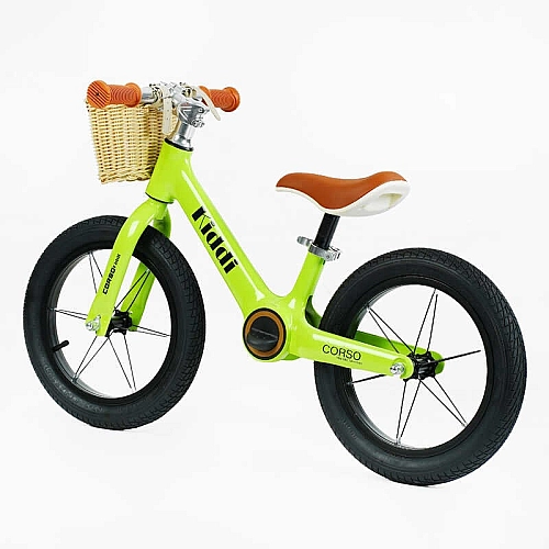 Велобіг "CORSO KIDDI" LT-14127 (1) магнієва рама, колеса надувні резинові 14’’, алюмінієві обода, підставка для ніг, корзинка