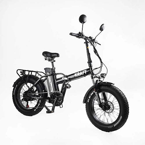 Електровелосипед Corso «Kraft» 20" дюймів KR-42117 (1) рама сталева, двигун 500W, акум. 48V15Ah, Shimano 7 швидкостей, зібраний на 75, у коробці