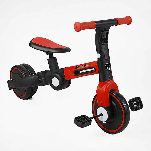 Велосипед 3-х колісний BS-45459 "Best Trike" (1) колеса EVA переднє 8’’, заднє 6’’, нейлонова рама, трансформується у велобіг, підсвічування