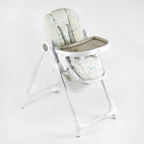 Стільчик для годування Joy K-11058 (1) мягкий чохол ПВХ, 4 колеса, з’ємний столик, кошик