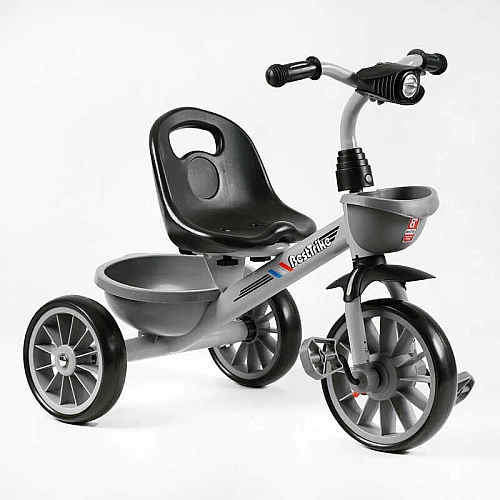 Велосипед 3-х колісний BS-18125 "Best Trike" (1) колеса EVA переднє 12’’, заднє 10’’, сталева рама, фара з музикою та світлом, 1 пісня українською та 2 англійською, 2 кошики
