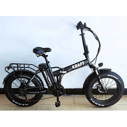 Електровелосипед Corso «Kraft» 20" дюймів KR-92355 (1) рама сталева, двигун 500W, акум. 48V13Ah, Shimano 7 швидкостей, зібраний на 75, у коробці