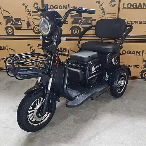 Електричний трицикл Corso «Logan» LN-612007 (1) + 1 ЯЩИК АКУМ, двигун 1200W, акумулятор 72V/23Ah, колеса 300-10, в коробці
