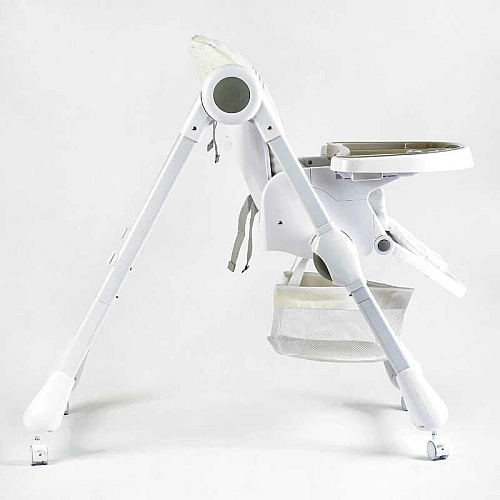 Стільчик для годування Joy K-11058 (1) мягкий чохол ПВХ, 4 колеса, з’ємний столик, кошик