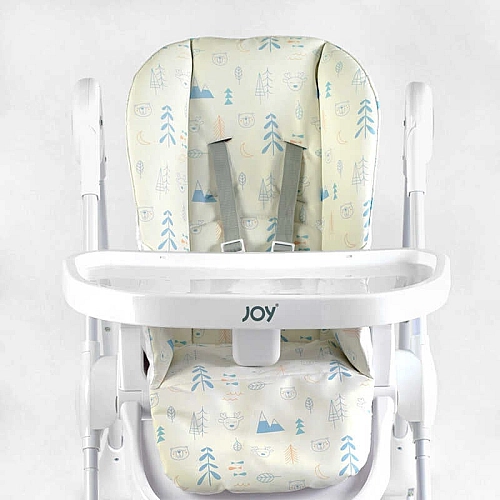 Стільчик для годування Joy K-11058 (1) мягкий чохол ПВХ, 4 колеса, з’ємний столик, кошик