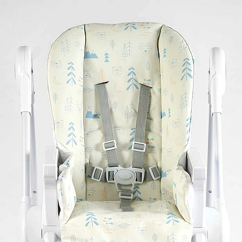 Стільчик для годування Joy K-11058 (1) мягкий чохол ПВХ, 4 колеса, з’ємний столик, кошик