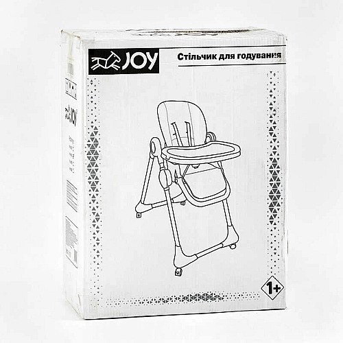 Стільчик для годування Joy K-11058 (1) мягкий чохол ПВХ, 4 колеса, з’ємний столик, кошик