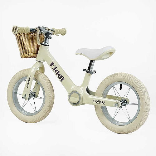 Велобіг "CORSO KIDDI" ML-12102 (1) магнієва рама, колеса надувні резинові 12’’, алюмінієві обода, підставка для ніг, корзинка