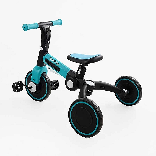 Велосипед 3-х колісний BS-77552 "Best Trike" (1) колеса EVA переднє 8’’, заднє 6’’, нейлонова рама, трансформується у велобіг, підсвічування