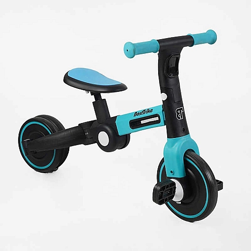 Велосипед 3-х колісний BS-77552 "Best Trike" (1) колеса EVA переднє 8’’, заднє 6’’, нейлонова рама, трансформується у велобіг, підсвічування