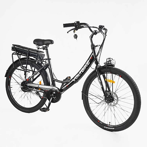 Електровелосипед Corso «VOLT BIKE» 26" дюймів TB-50082 (1) рама сталева, двигун 350W, акум. 36V10Ah, одношвидкісний, БЕЗ КОРЗИНИ, у коробці