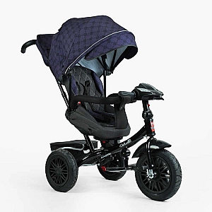 Дитячий триколісний велосипед BestTrike Perfetto 8066/511-36 з поворотним сидінням, гумові надувні колеса, фара, музика, USB, Bluetooth