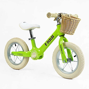 Велобіг "CORSO KIDDI" ML-12328 (1) магнієва рама, колеса надувні резинові 12’’, алюмінієві обода, підставка для ніг, корзинка