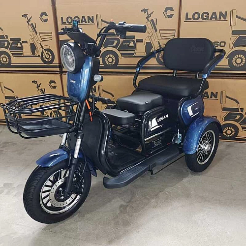 Електричний трицикл Corso «Logan» LN-812003 (1) + 1 ЯЩИК АКУМ, двигун 1200W, акумулятор 72V/23Ah, колеса 300-10, в коробці
