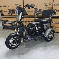 Електричний трицикл Corso «Logan» LN-801200 (1) + 1 ЯЩИК АКУМ, двигун 1200W, акумулятор 72V/23Ah, колеса 300-10, в коробці