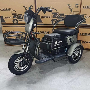 Електричний трицикл Corso «Logan» LN-801200 (1) + 1 ЯЩИК АКУМ, двигун 1200W, акумулятор 72V/23Ah, колеса 300-10, в коробці