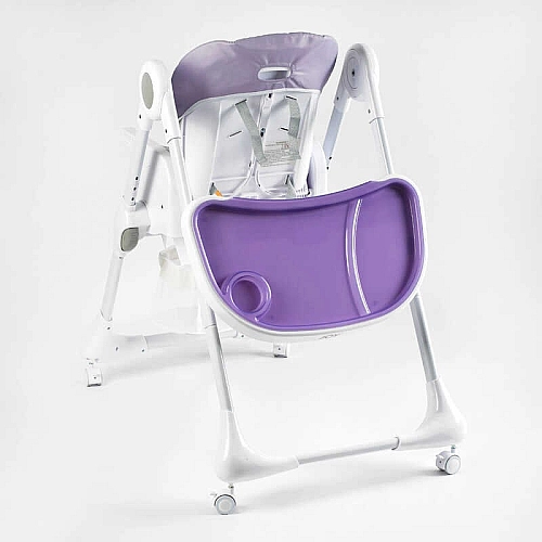 Стільчик для годування Joy K-60290 (1) мягкий чохол ПВХ, 4 колеса, з’ємний столик, кошик