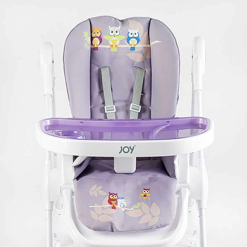 Стільчик для годування Joy K-60290 (1) мягкий чохол ПВХ, 4 колеса, з’ємний столик, кошик