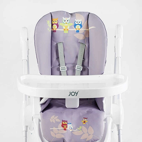 Стільчик для годування Joy K-60290 (1) мягкий чохол ПВХ, 4 колеса, з’ємний столик, кошик