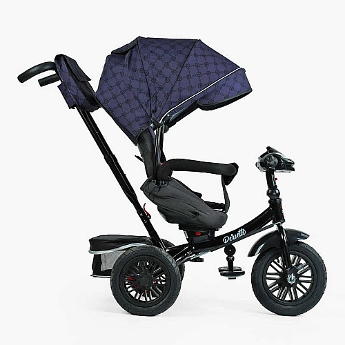 Дитячий триколісний велосипед BestTrike Perfetto 8066/511-36 з поворотним сидінням, гумові надувні колеса, фара, музика, USB, Bluetooth