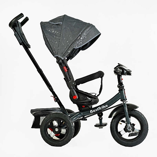 Велосипед 6088 F – 980-66 Best Trike ПОВОРОТНЕ СИДІННЯ, СКЛАДНЕ КЕРМО, ФАРА МУЗИЧНА З USB,Bluetooth НАДУВНІ КОЛЕСА, ПУЛЬТ ВКЛЮЧЕННЯ СВІТЛА І ЗВУКУ