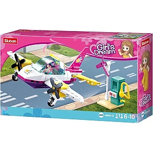 Конструктор Sluban Girls Dream M38-B0921B Приватний літак, 111 деталей, 1 фігурка