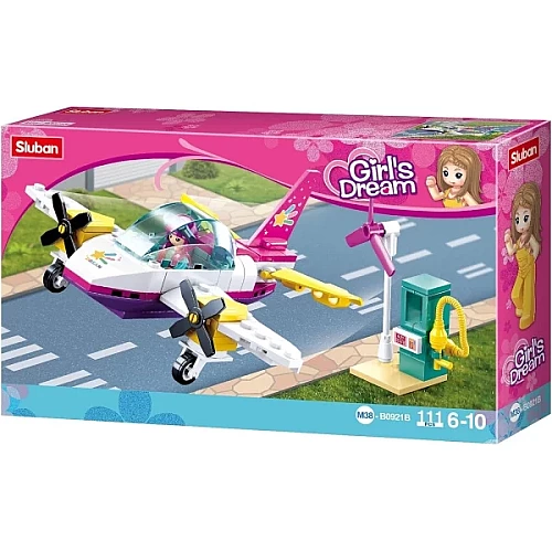 Конструктор Sluban Girls Dream M38-B0921B Приватний літак, 111 деталей, 1 фігурка