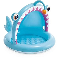 Басейн надувний дитячий з навісом та надувним дном "Риба", intex , 58419 NP
