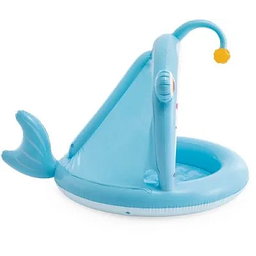 Детский надувной бассейн Intex "Рыбка" с тентом и мягким дном
