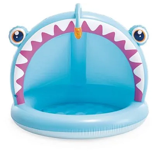 Детский надувной бассейн Intex "Рыбка" с тентом и мягким дном