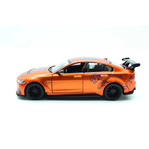 Металева машинка Kinsmart 1:38 Jaguar SV Project 8 Livery Edition KT5416WF, інерційна / Помаранчевий