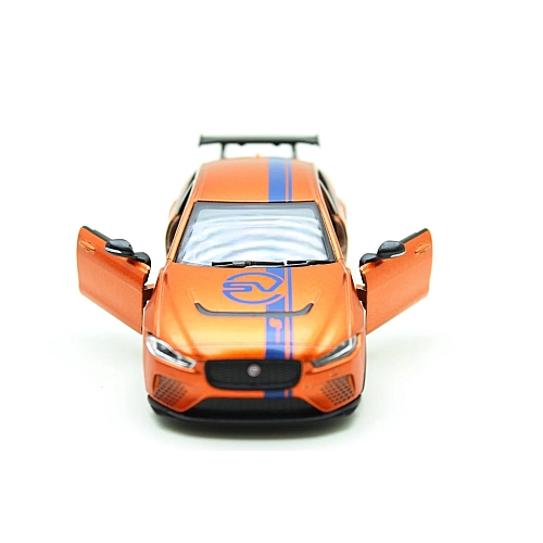 Металева машинка Kinsmart 1:38 Jaguar SV Project 8 Livery Edition KT5416WF, інерційна / Помаранчевий