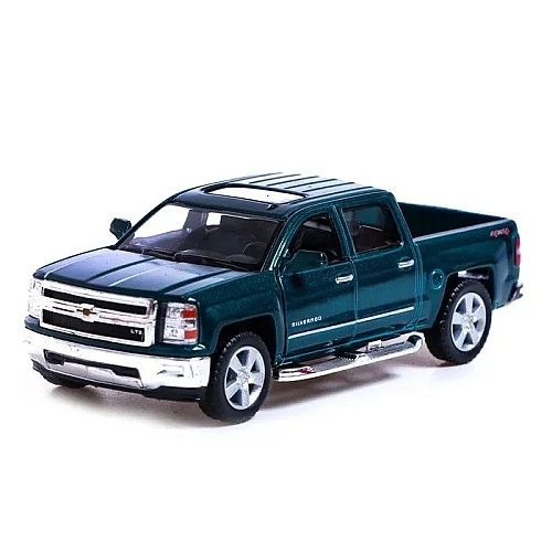 Машинка металева Kinsmart 1:46 2014 Chevrolet Silverado інерційна, двері та багажник відчиняються KT5381W / Синій