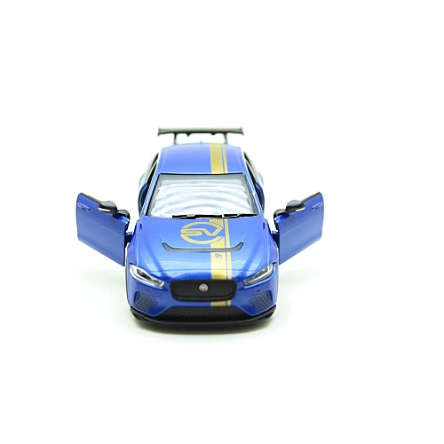 Металева машинка Kinsmart 1:38 Jaguar SV Project 8 Livery Edition KT5416WF, інерційна / Синій