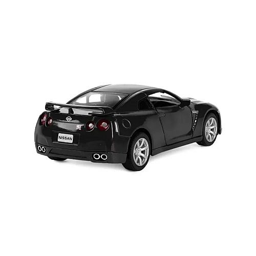 Машинка металева Kinsmart 1:36 2009 Nissan GT-R R35 інерційна, двері відчиняються KT5340W / Чорний