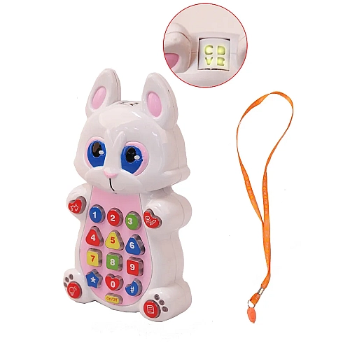 Музична іграшка телефон "Зайчик" з проєктором, казками та віршами LIMO TOY (7614UA)