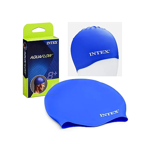 Шапка для плавання INTEX 55992: Силіконова, Синя, Від 8 Років