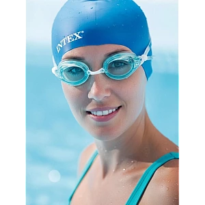 Шапка для плавання із силікону, від 8 років, 55992 INTEX Синя