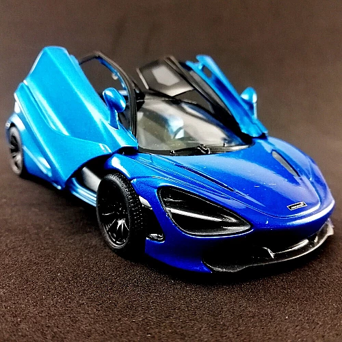 Машинка металева Kinsmart KT5403WG 1:36 McLaren MSO 720S інерційна, двері відчиняються / Синій