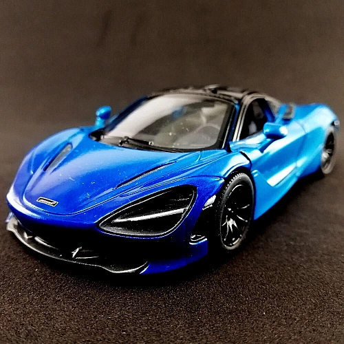 Машинка металева Kinsmart KT5403WG 1:36 McLaren MSO 720S інерційна, двері відчиняються / Синій